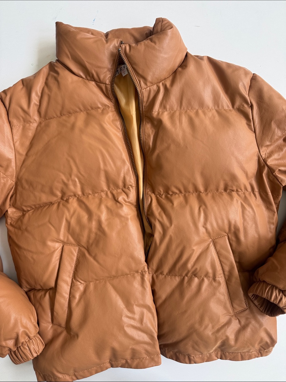 TCEC Cognac Brown Puffer Jacket